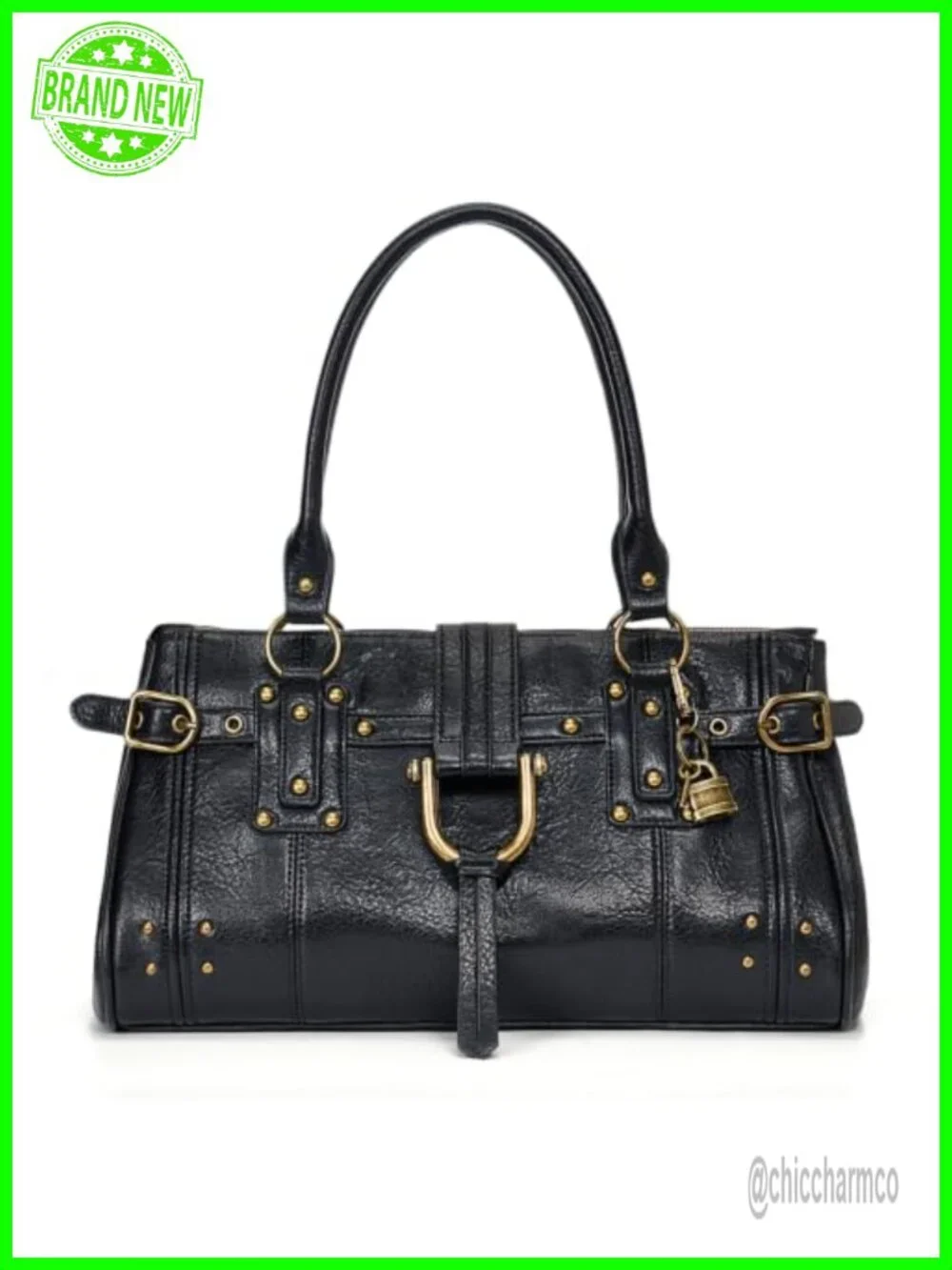 Slouchy Tote Bag Y2K Hobo Handbag Retro Soft PU Leather Shoulder Purse with